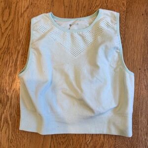 4/$30 Zella Nordstrom Mint Green Mesh Sports bra Cropped top size Woms Small